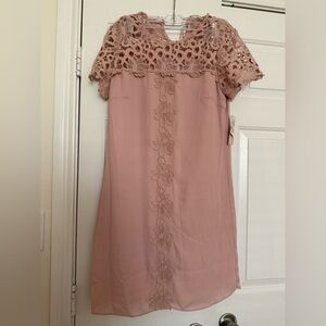 Nanette Lepore Blush Lace Mini Dress size S